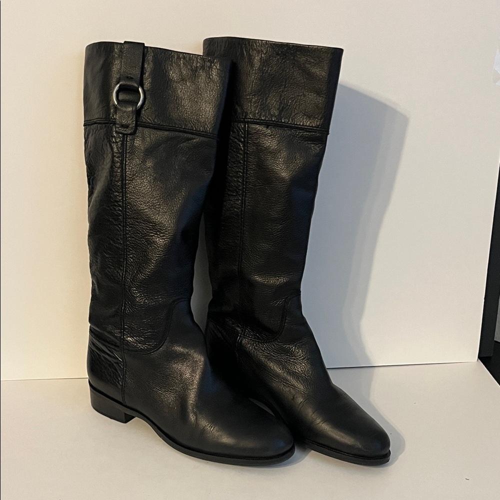 Banana Republic Sleek Black Over the Knee Boots